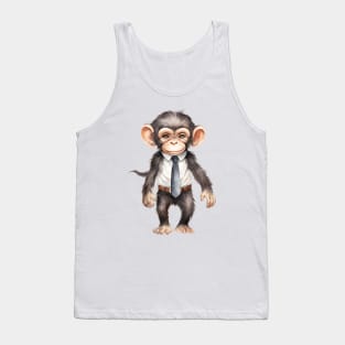 Chimpanzee Wearing a Tie Tank Top